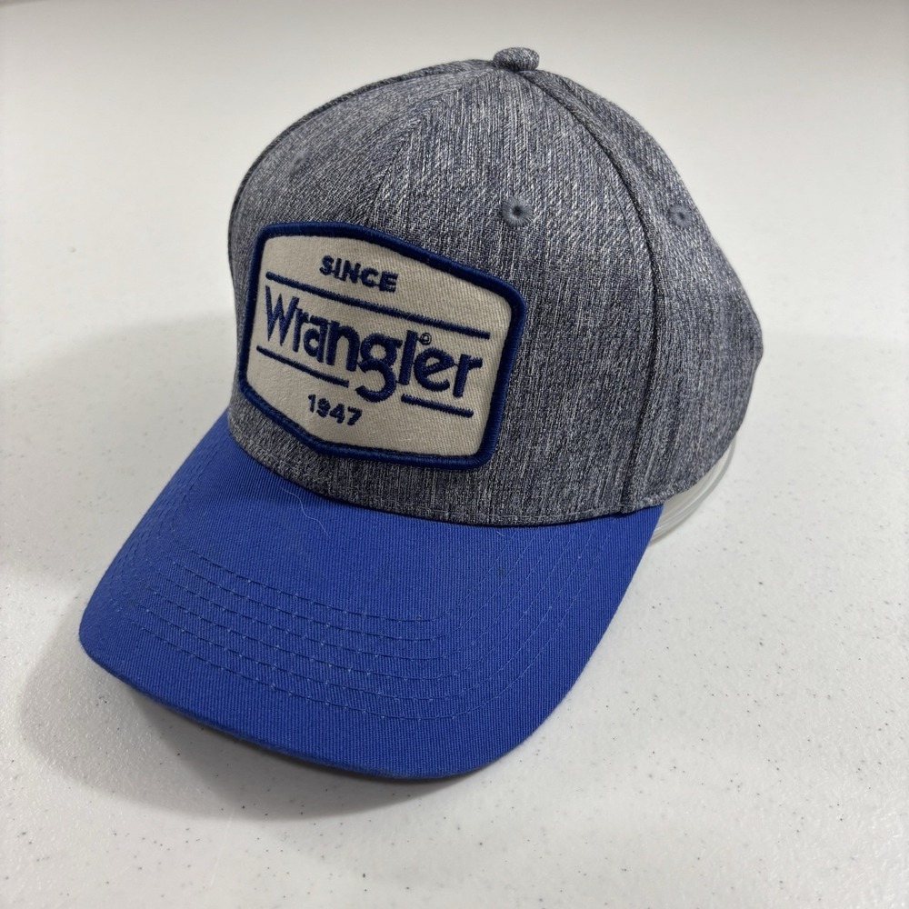 Wrangler Jeans Hat Cap Trucker Snap Back Heather Gray Mens Logo Western NWOT!